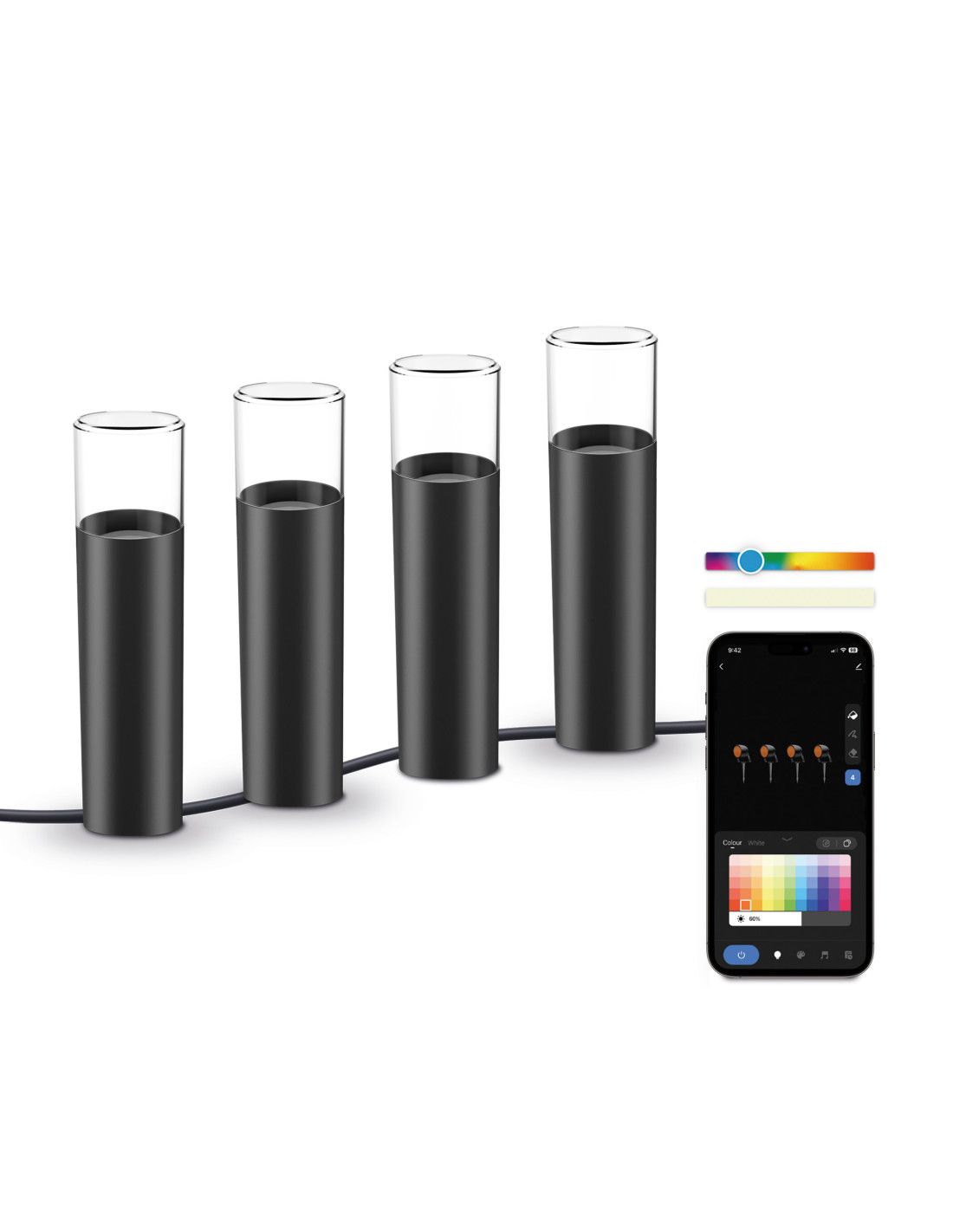 KSIX SMARTLED Spoljašnji set lampi RGBIC+W