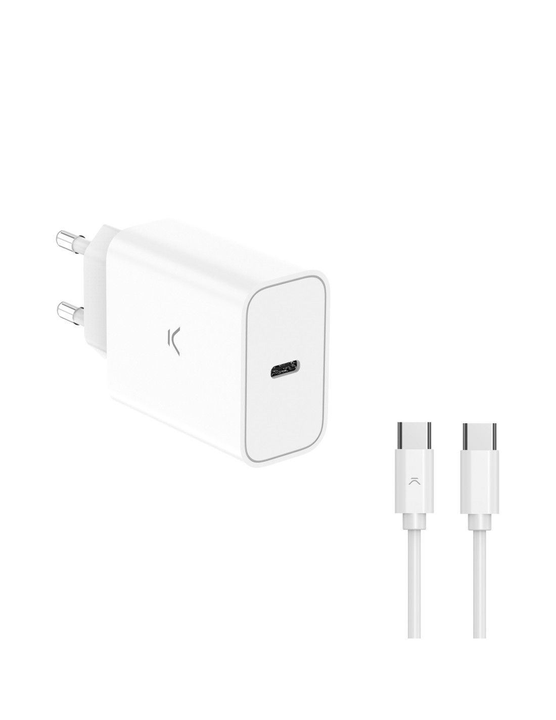 KSIX SET ZIDNI Punjač KABL USB-C NA USB-C