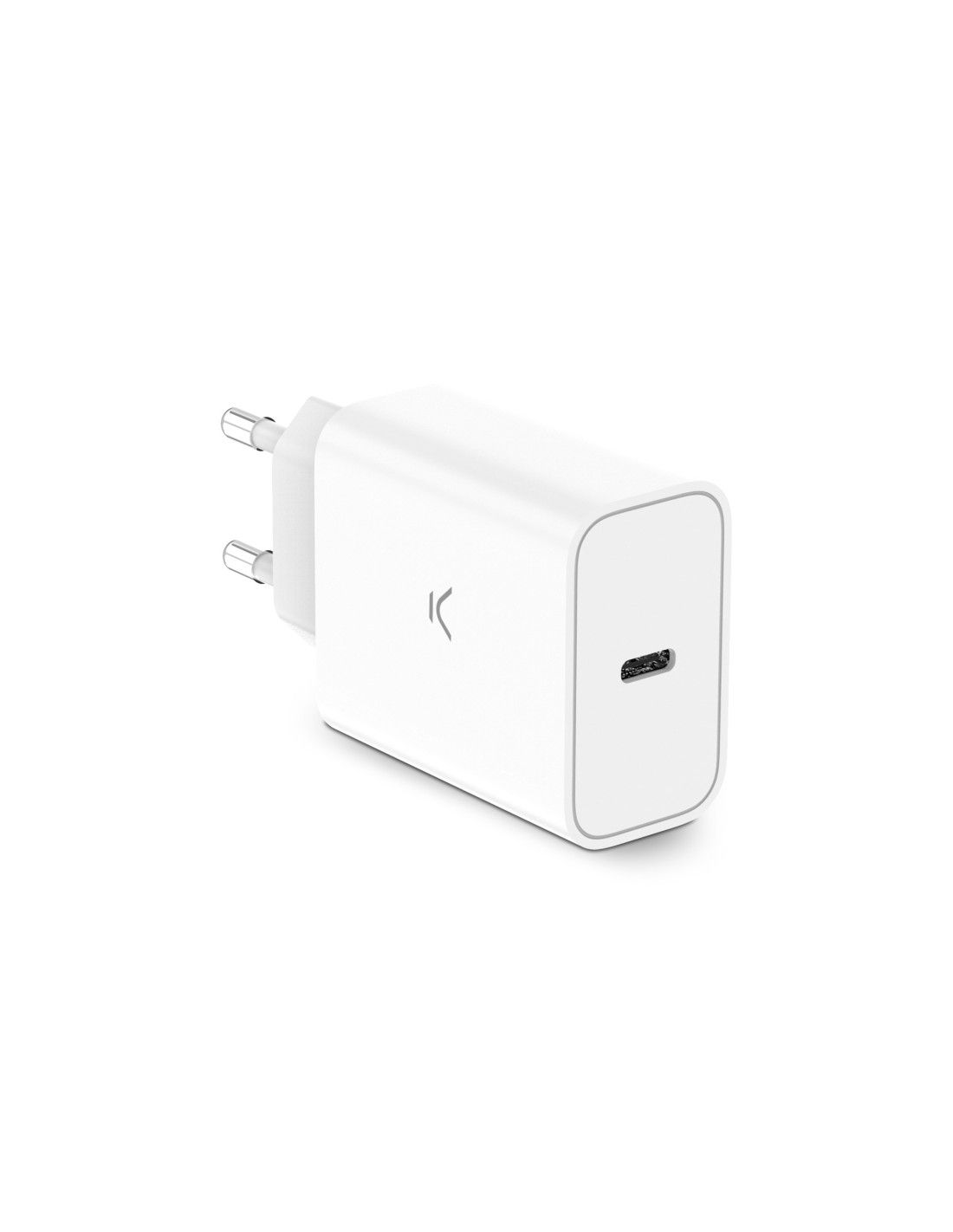KSIX BCD30PDC01B SET ZIDNI Punjač 60 W + KABL USB-C NA USB-C, 1M, BELI