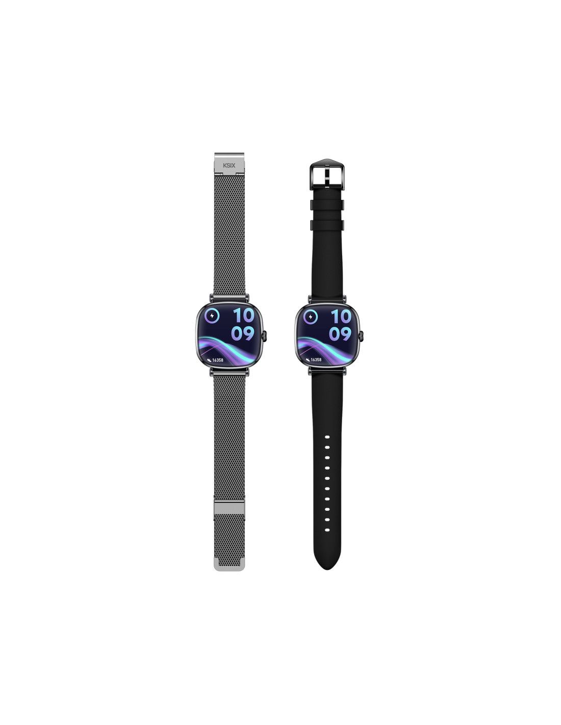 KSIX BXSW30N IRIA AMOLED 1.7" 4D PAMETNI SAT, METALNA +SIL.NARUKVICA, Crni