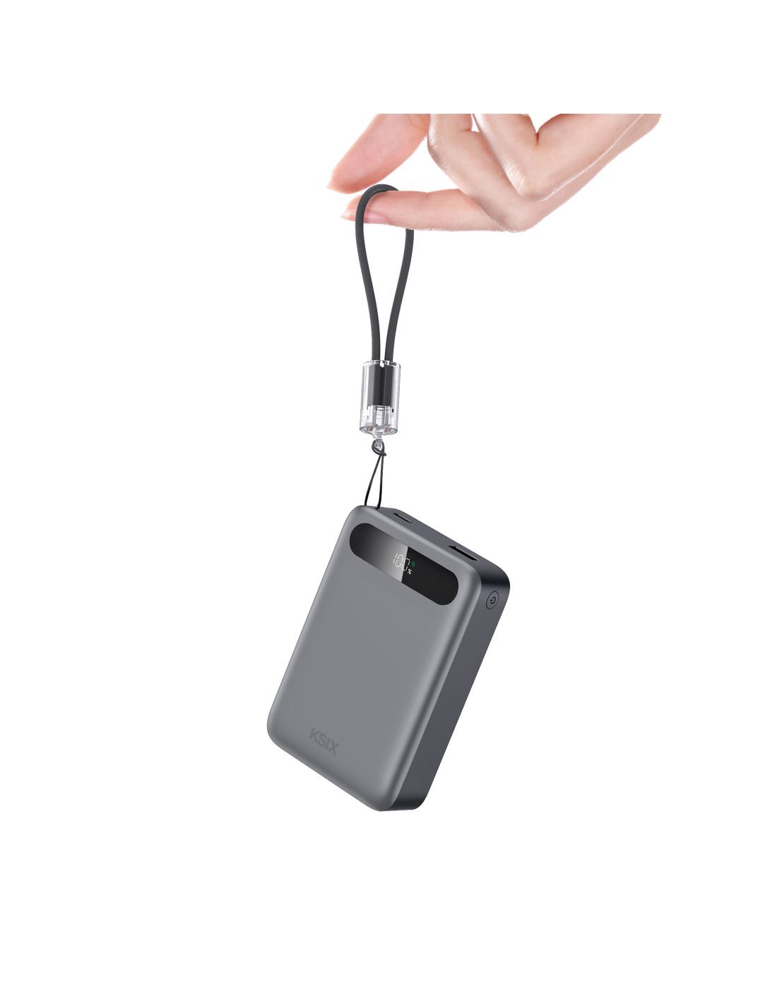 KSIX BPB20PD22G 20000mAh MINI POWERBANK 22.5W, LED DISPLAY+KABL USB-C NA USB-C